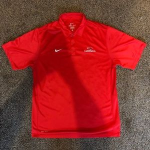 Nike UIW Incarnate Word Cardinals Men’s Golf Dri-Fit Polo Red Size Large L